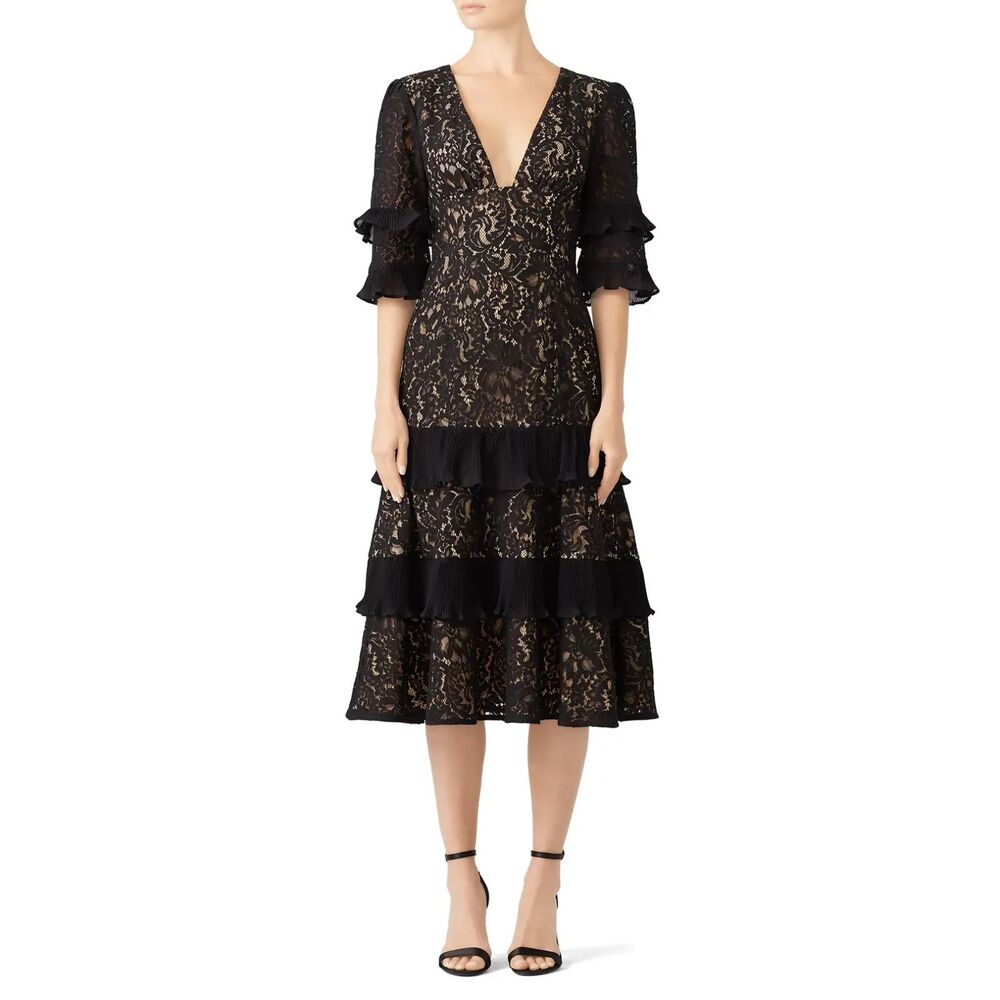 Elegant Black Lace Dress